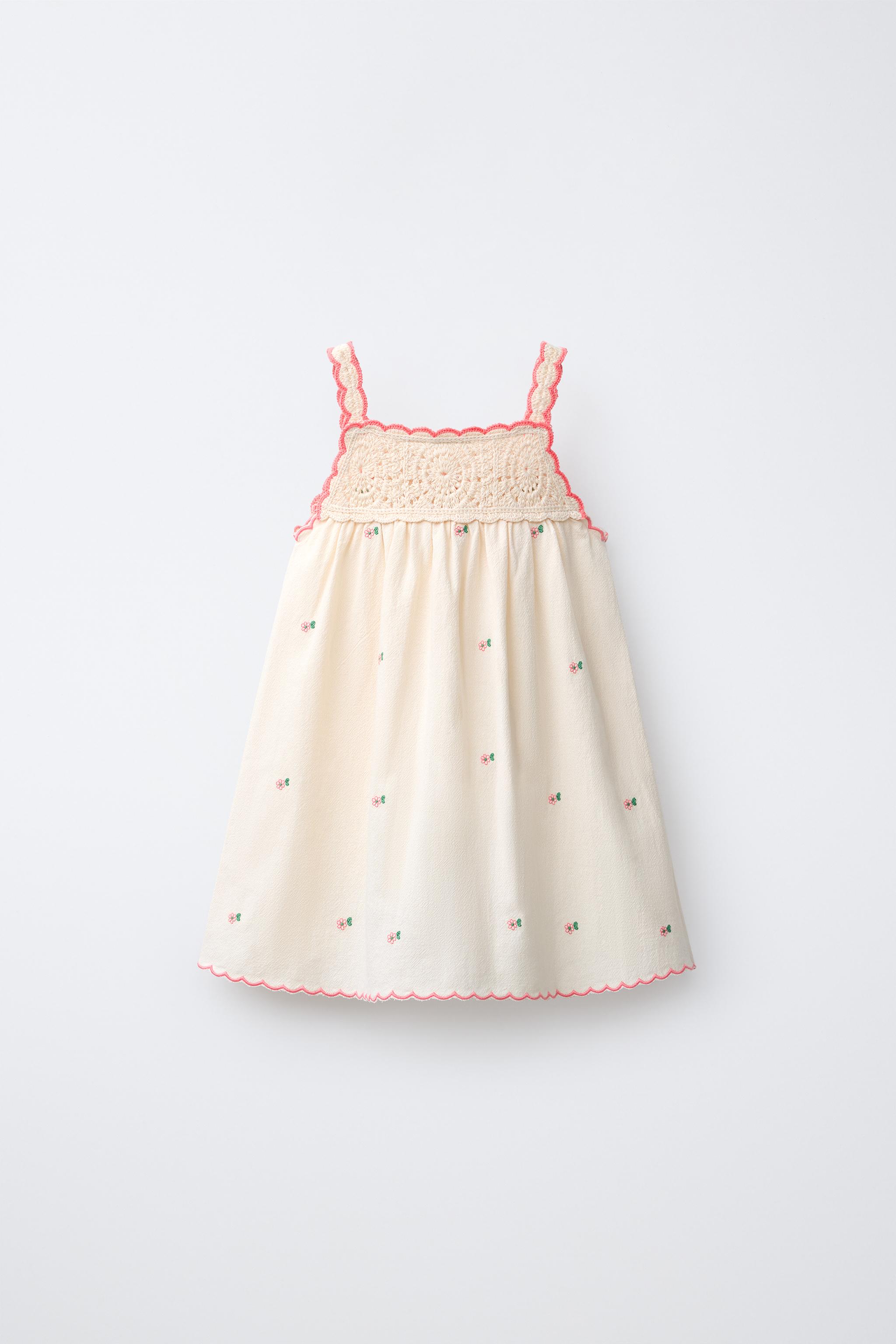 CROCHET KNIT COMBINATION DRESS